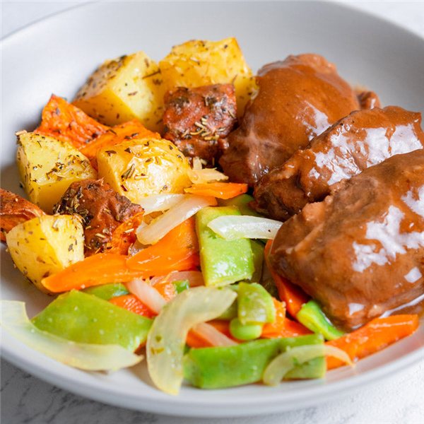 Carrillera de cerdo en salsa Pedro Ximénez-detalle