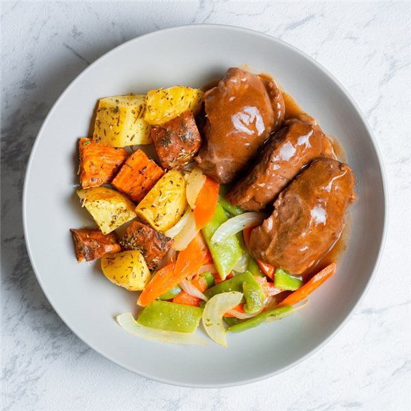 Carrillera de cerdo en salsa Pedro Ximénez-lateral