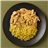 Contras de pollo de corral deshuesadas a la carbonara ligera con trigo tierno