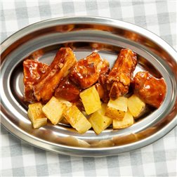Costillas glaseadas con salsa teriyaki