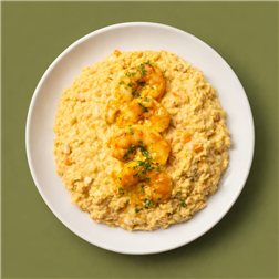 Ensaladilla rusa de gambas blancas al ajillo