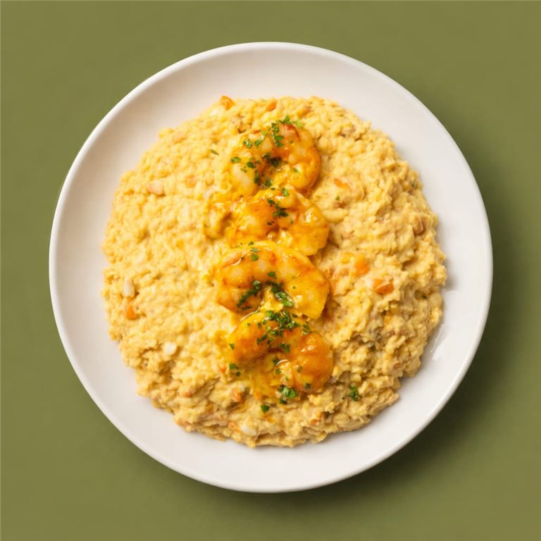 Ensaladilla rusa de gambas blancas al ajillo