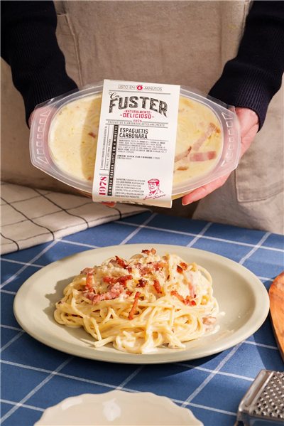 Espaguetis carbonara-trasera
