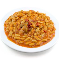 Estofado de judías blancas y verduras