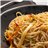 Fideos de arroz estilo Thai con verduras ecológicas de temporada-detalle