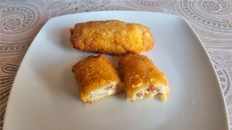 Flamenquín de cerdo, jamón y queso