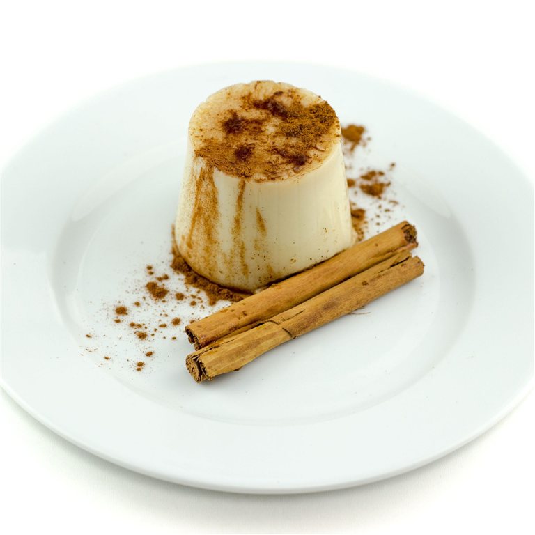 Flan de polea sin azúcar añadido con edulcorantes
