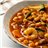 Garbanzos a la marinera con sepia, gambas y verduritas-detalle