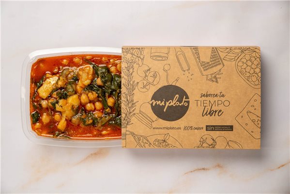 Garbanzos con bacalao y espinacas-detalle