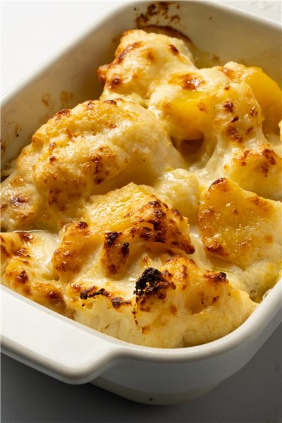 Gratén de coliflor con bechamel ligera de queso Gorgonzola-detalle