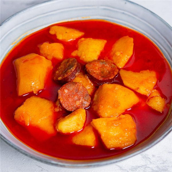 Guiso de patatas a la riojana-detalle
