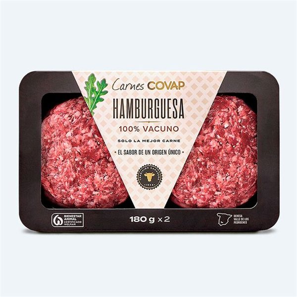 Hamburguesa COVAP 100% vacuno (Pack 2 unidades)-trasera