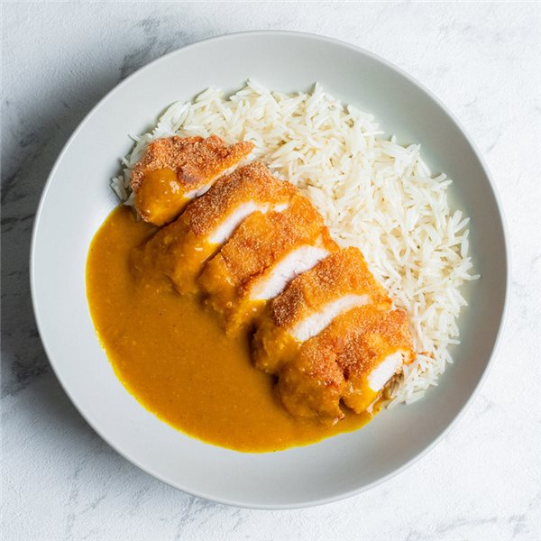 Katsu curry japonés de pollo-lateral