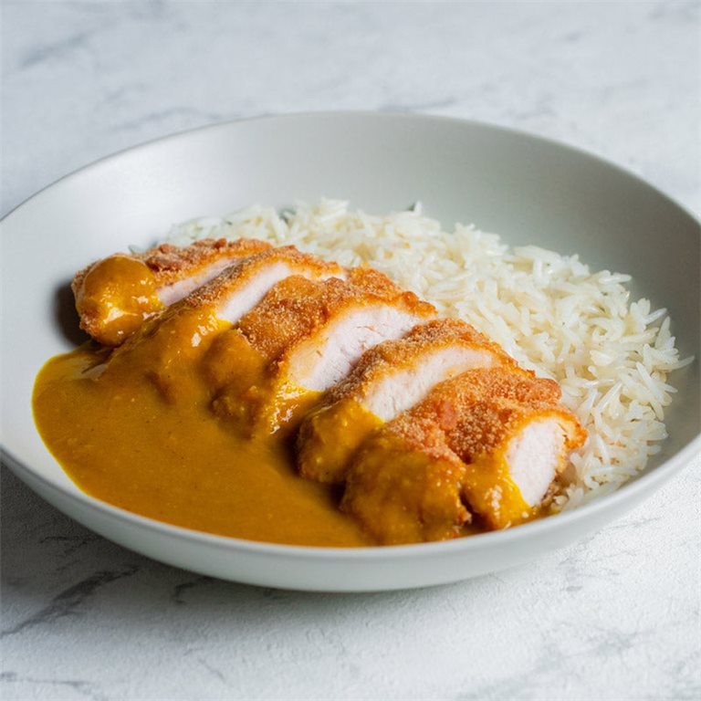 Katsu curry japonés de pollo