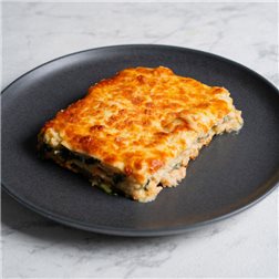 Lasaña de salmón y espinacas