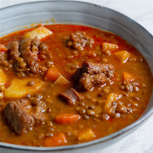 Lentejas con chorizo-detalle