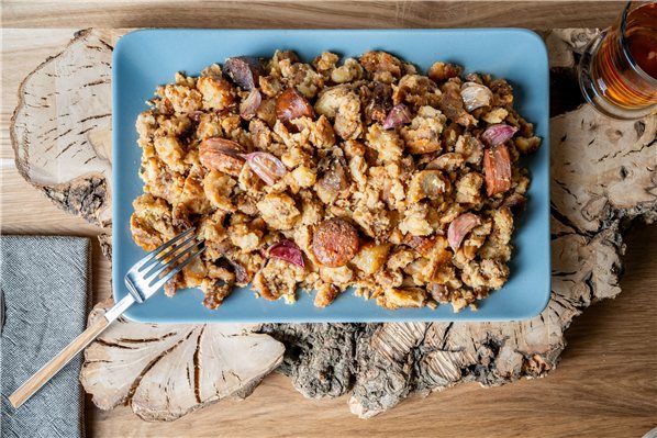 Migas camperas con chorizo ibérico-lateral