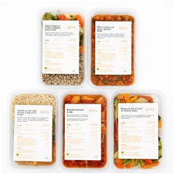 Pack 5 platos sorpresa (1 pescado - 1 carne - 1 legumbre - 1 pasta - 1 vegetariano)