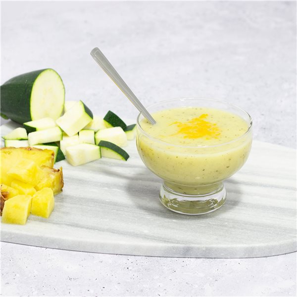 Pack de 9 Cremas Frías de Calabacín y Piña, 3.600g-lateral