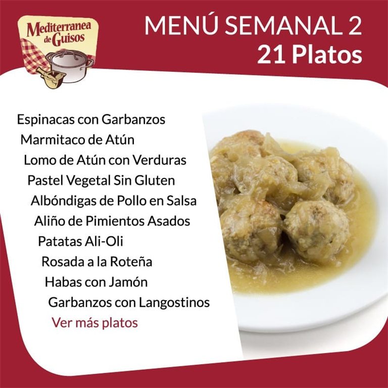 Pack Menú Opción Semanal 2