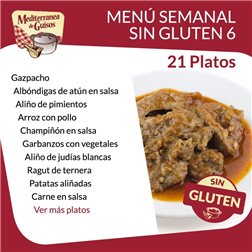 Pack Menú Semanal Sin Gluten 6. Asesorados por ASPROCESE-FACE RESTAURACIÓN.