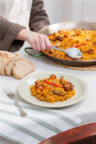Paella de habas y alcachofas-trasera