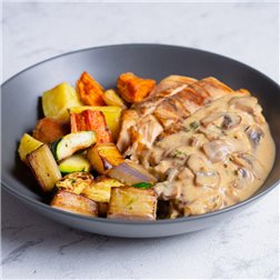 Pavo en salsa de setas