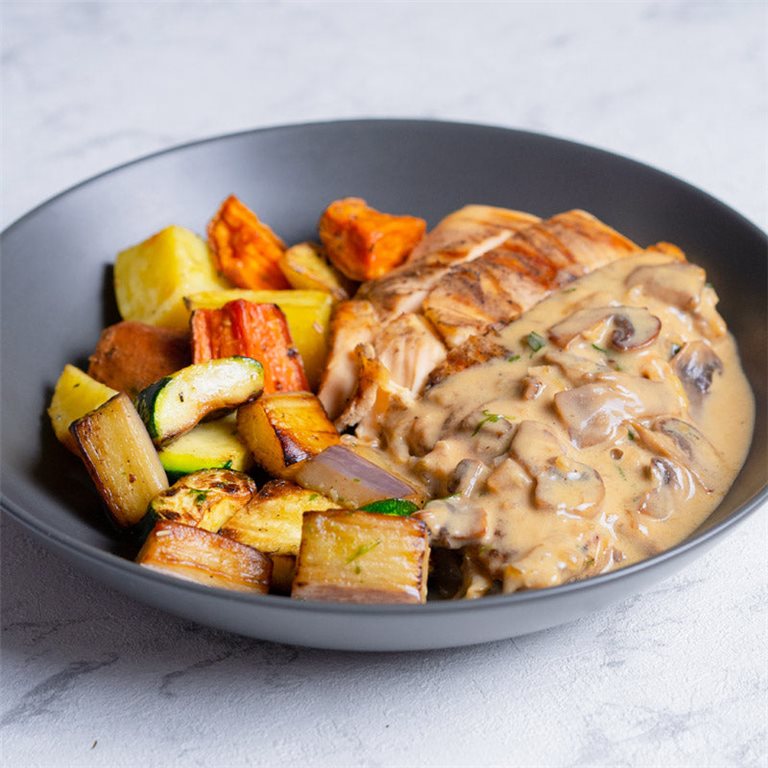 Pavo en salsa de setas