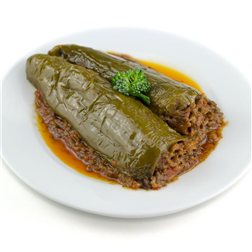 Pimientos rellenos en salsa riojana