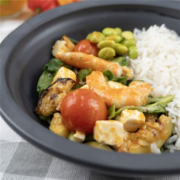 Poke de gambas al ajillo-detalle