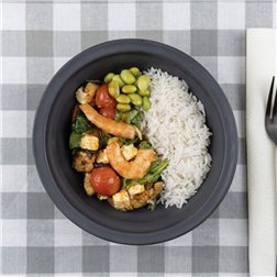 Poke de gambas al ajillo