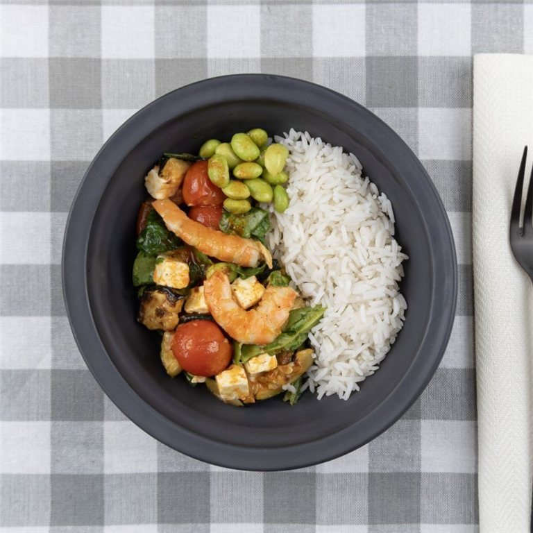 Poke de gambas al ajillo