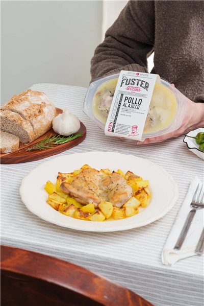 Pollo al ajillo-trasera