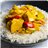 Pollo al curry con arroz-detalle
