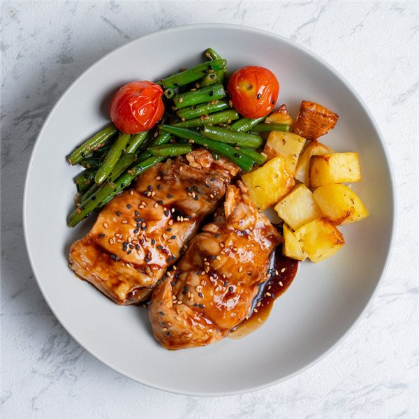 Pollo asado a la coreana-lateral