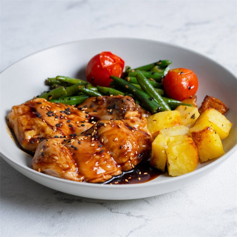 Pollo asado a la coreana