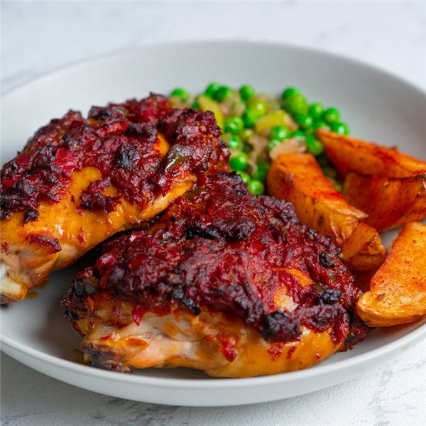 Pollo con salsa chipotle-lateral