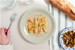 Pollo en salsa de boletus
