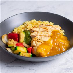Pollo en salsa a la naranja