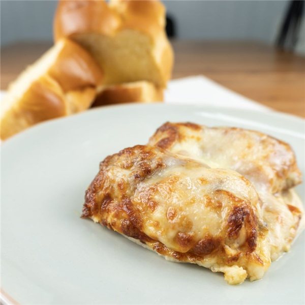 Pollo relleno con parmentier de patatas a lo pobre-detalle