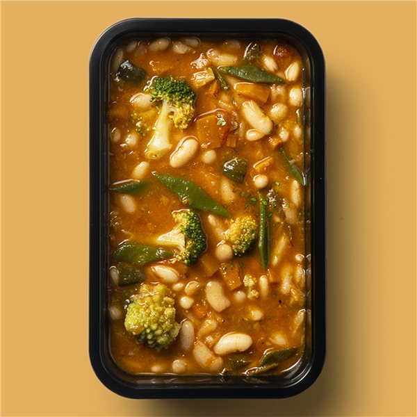 Alubias blancas con verduras ecológicas de temporada-lateral