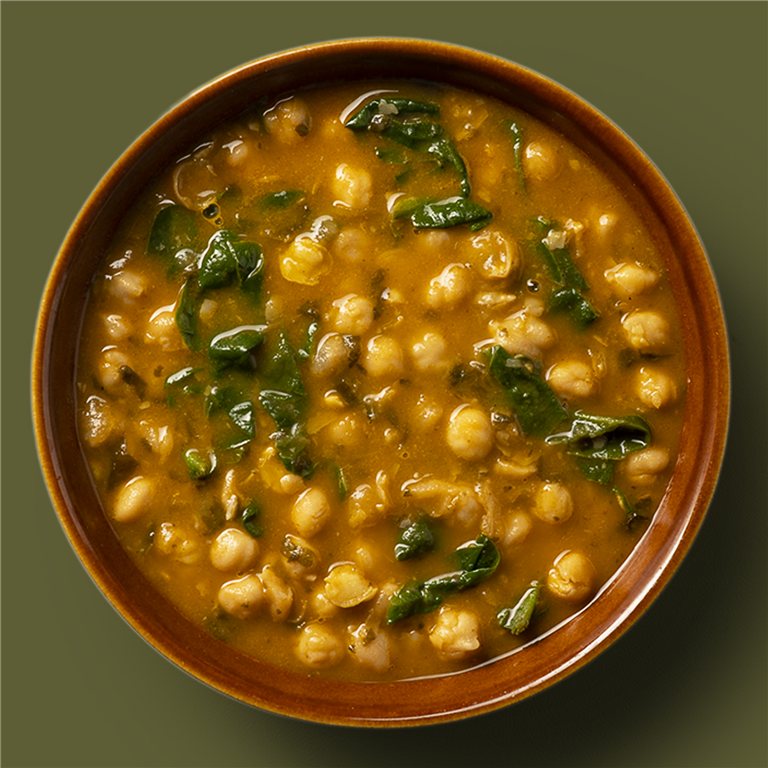 Potaje de garbanzos con acelgas y espinacas