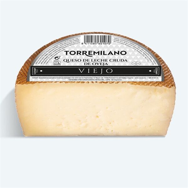 Medio Queso de Oveja de Leche Cruda Viejo Torremilano-lateral