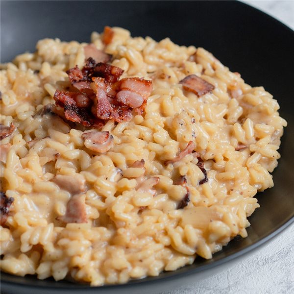 Risotto a la carbonara-detalle