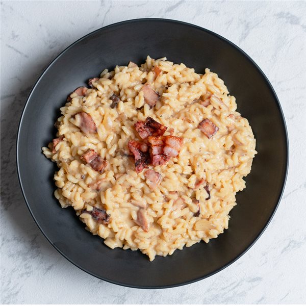 Risotto a la carbonara-lateral