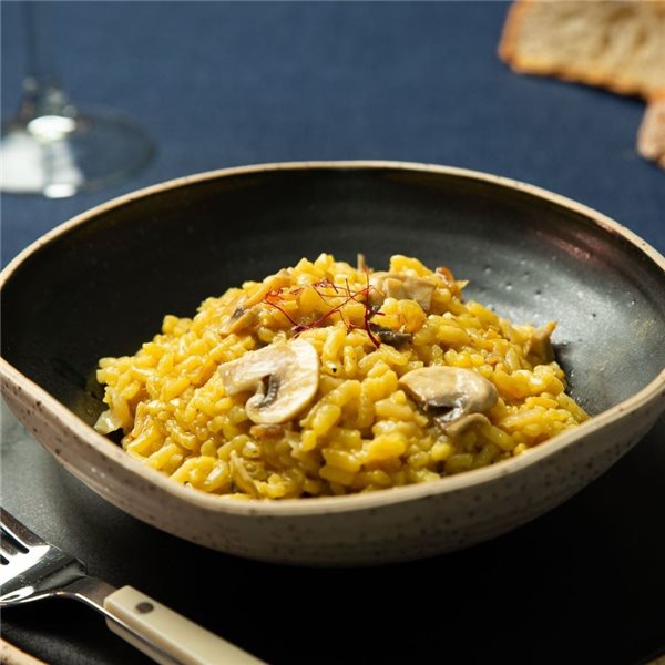 Risotto al azafrán-lateral