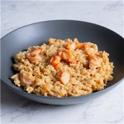 Risotto al limón con gambas