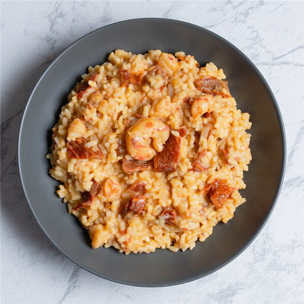 Risotto de gamba y tomate seco-detalle