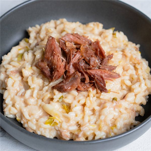 Risotto de pato y setas-detalle