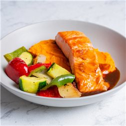 Salmón con salsa teriyaki